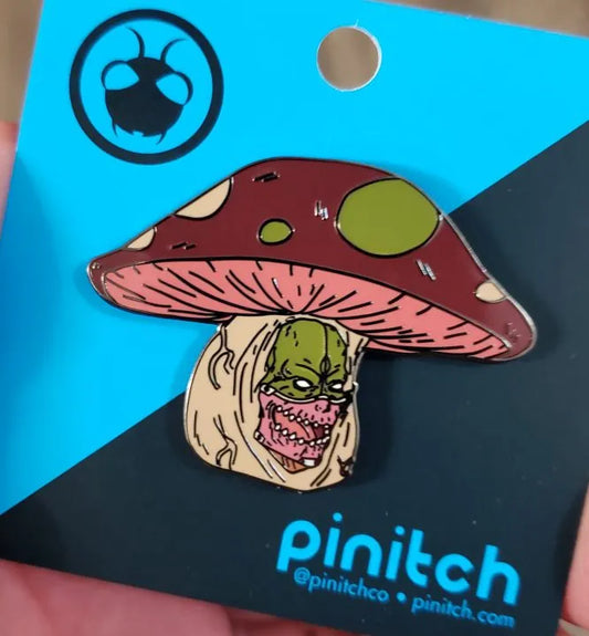 Mushroom monster pin