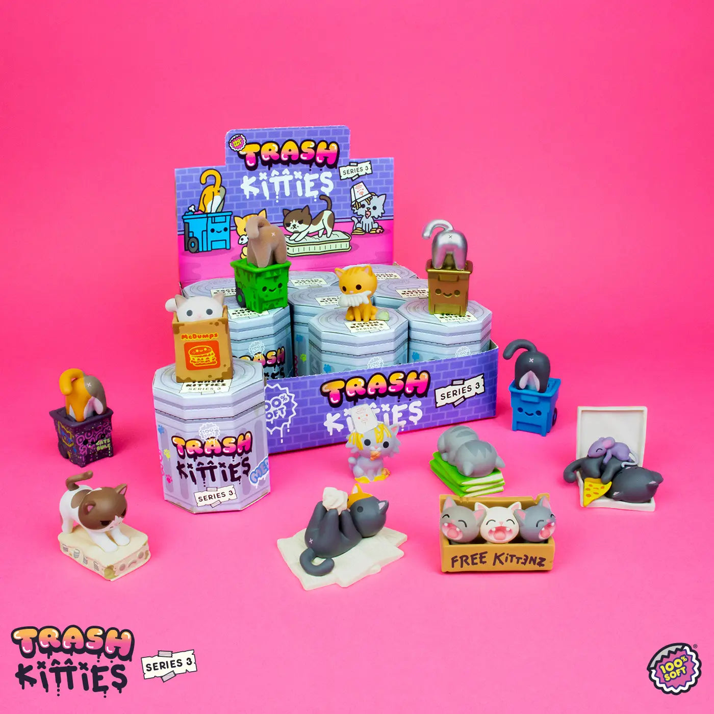 Trash Kitties Blind Box Series Three By 100% Soft