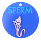 Sperm Sparkly Enamel Lapel Pin